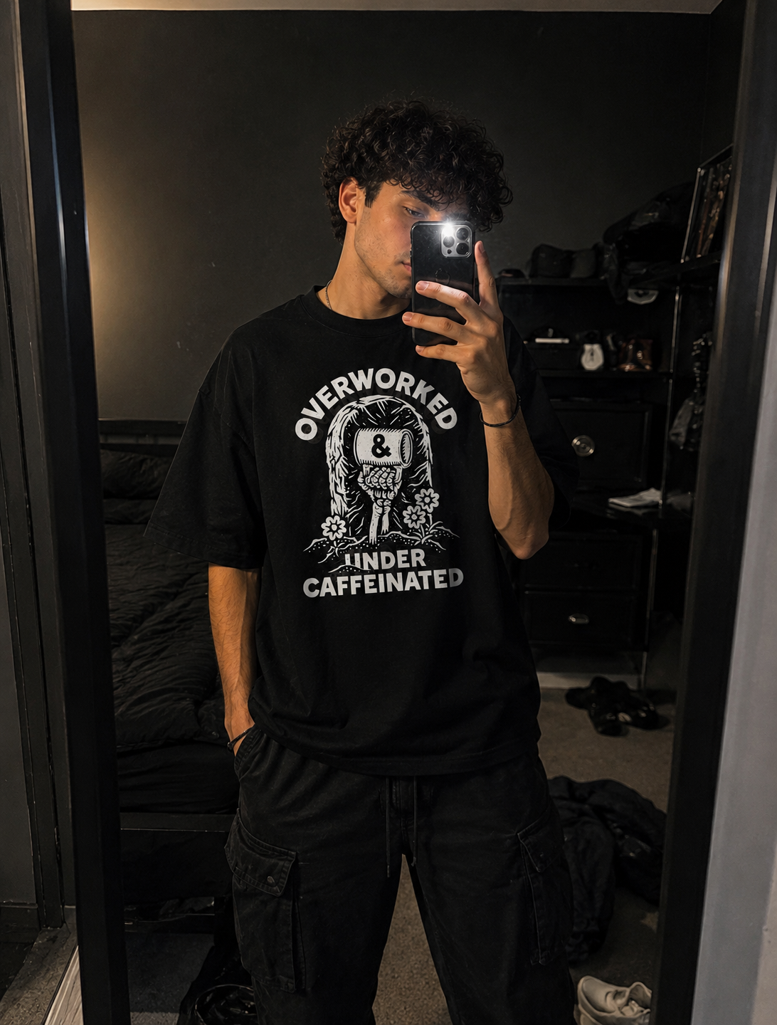 OVERWORKED Terry Oversized Tee